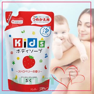 SK Kids Детское пенное мыло для тела с ароматом клубники 250 мл (мягкая экономичная упаковка)