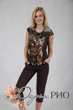 Костюм коричневые бриджи и майка542