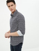 Patterned Shirt Navy