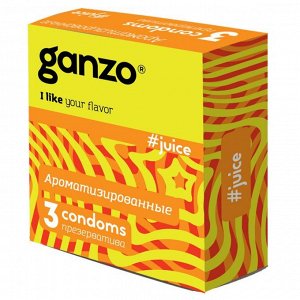 Презервативы GANZO Juice №3 цветные и ароматизированые - 1 блок (12 уп)