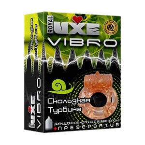 Виброкольцо Luxe Vibro Скользкая турбина и презерватив