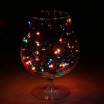 Гирлянда &quot;Метраж&quot; 3 м, нить темная, 30 ламп, 220V, контроллер, 8 режимов, мульти
