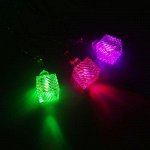 Гирлянда &quot;Метраж&quot; 5 м с насад. “Кубик тающий”, нить силикон, LED-20-220V, моргает, МУЛЬТИ 1080395