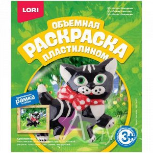 Набор для рисования пластилином "Котик с бантиком", объёмная картина: Пк-021 штр.:  4690591017561, Похожие товары