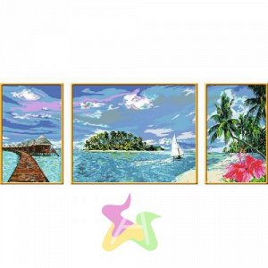 Раскрашивание по номерам «Тропический остров» Размер картинки – 100*40 см: 28952, Похожие товары