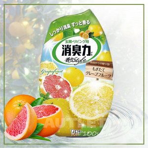 "ST" "Shoushuuriki" Жидкий дезодорант – ароматизатор для комнат c ароматом грейпфрута, 400 мл
