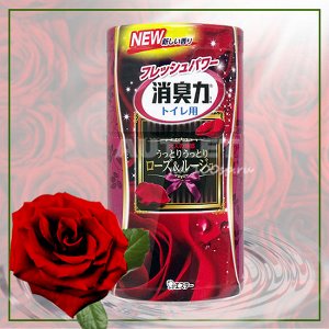 "ST" "Shoushuuriki" Жидкий дезодорант – ароматизатор для туалета с ароматом черной розы, 400 мл