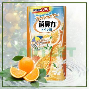 "ST" "Shoushuuriki" Жидкий  дезодорант – ароматизатор для туалета c ароматом апельсина, 400 мл