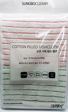 SUNG BO Салфетка д/кухни универс. №429 &quot;Сotton Filled Dishcloth&quot; (30см?30см) хлопкова 2шт /160шт/