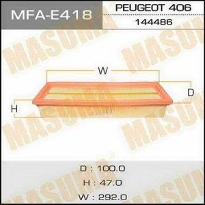 Воздушный фильтр A0041 MASUMA LHD PEUGEOT/ 406/ V1600, V1800 95-04 (1/40)