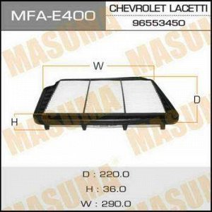 Воздушный фильтр A0438 MASUMA LHD CHEVROLET/ LACETTI/	V1400, V1600, V1800 03- (1/40)