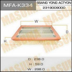 Воздушный фильтр A2515 MASUMA LHD SSANG YONG/ ACTYON, KYRON/ V2000, V2300, V2700 05- (1/40)