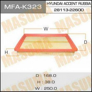 Воздушный фильтр A9309 MASUMA LHD HYUNDAI/ ACCENT RUSSIA/ V1500 03- (1/40)