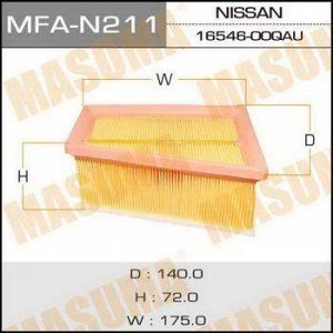 Воздушный фильтр AC0166 MASUMA NISSAN/ ALMERA 2012- (1/20)
