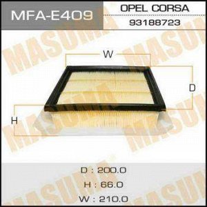 Воздушный фильтр MASUMA LHD OPEL/ CORSA/ V1300, V1600,V1700 06- (1/20)