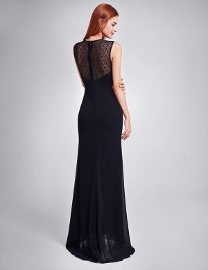 Элегантное черное вечернее платье с драпировкой