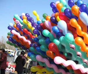 шары Спиральный воздушный шар, 100 см в надутом виде
