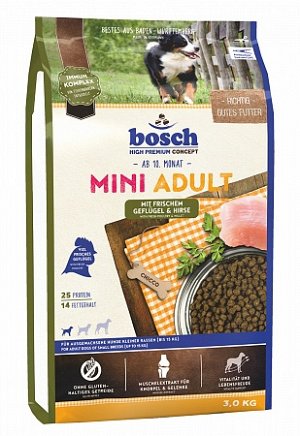 Bosch Mini Adult Птица и просо сухой корм для собак 3 кг