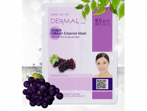 Dermal Коллагеновая маска-салфетка с виноградом Grape Collagen Essence Mask