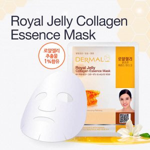 Dermal Коллагеновая маска-салфетка с маточным молочком Royal Jelly Collagen Essence Mask