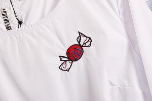 Шикарная блузка с клеш-рукавом и вышивкой