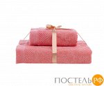 2817 Комплект махровых полотенец &quot;KARNA&quot; SAVINA 50x90-70х140 см 1/2 Коралловый