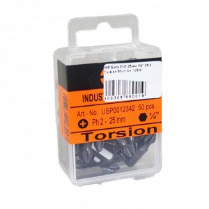 Бита USH PH 2-25мм 1/4" С6,3 Torsion 1*50