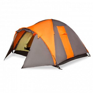 Палатка Larsen Quadro-4 серый/оранжевый 240*380*145 см