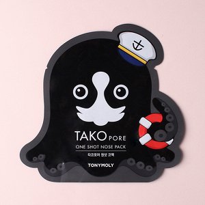 Tony Moly Очищающий пластырь для т-зоны и лба Tako Pore One Shot Nose Pack