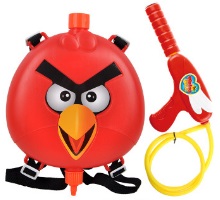 Водяной пистолет с рюкзаком (2 л) модель Angry Birds (КРАСНЫЙ)