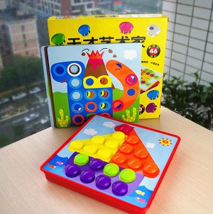 Обучающая игра (46 цветных кнопок + 10 картинок)