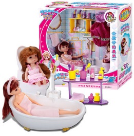 Игровой набор "Ванная комната" с куклой и аксессуарами