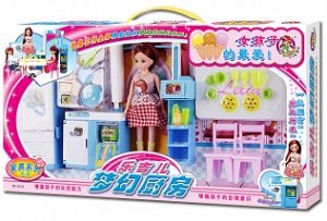 Игровой набор "Кухня" с куклой и аксессуарами