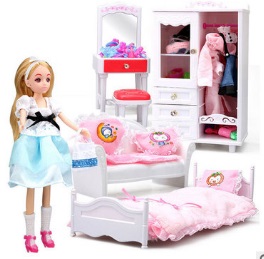 Игровой набор "Спальня" с куклой и аксессуарами
