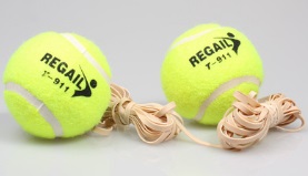 Тренировочный мяч на резинке для большого тенниса цвет: ЖЕЛТЫЙ