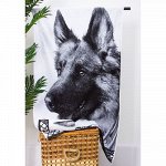 Полотенце махровое &quot;Этель&quot; ЧБ Овчарка 50*90 см, 100% хл, 420 гр/м2