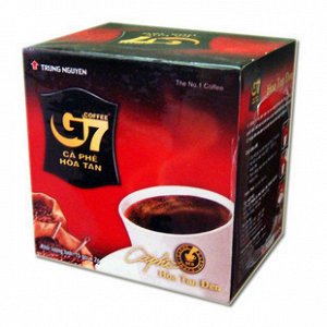 Чёрный растворимый вьетнамский кофе без добавок.