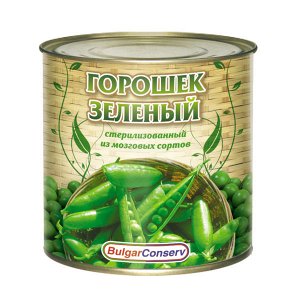 Горошек зеленый консервированный ГОСТ  Булгарконсерв 400 гр ж/б1/12