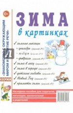 Зима в картинках. Наглядное пособие для педагогов, логопедов, воспитателей и родителей. А4