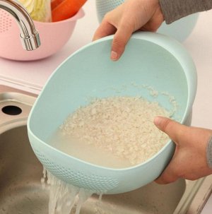 миска Миска для мойки риса , изготовленная из высококачественного пластика, станет полезным приобретением для вашей кухни. Миска снабжена носиком, на котором расположены небольшие продолговатые отверс