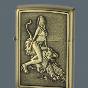 Керосиновая зажигалка бронзовая "Женщины воины"