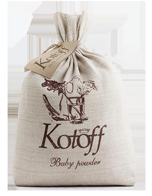 Наполнитель комкующийся для туалета кошек "Kotoff Детская пудра" холщевый мешок 5 кг