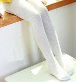 Прочные колготки из микрофибры в зигзаг белый цвет
