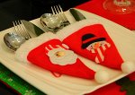 Рождественская шляпа -сумка для столовых приборов
