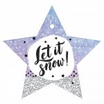 Шильдики на подарок &quot;Let it snow&quot;, 10*9,5 см   2428522