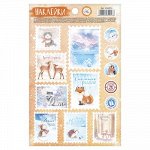 Наклейки декоративные &quot;Почтовые карточки&quot;, 11 х 18,5 см