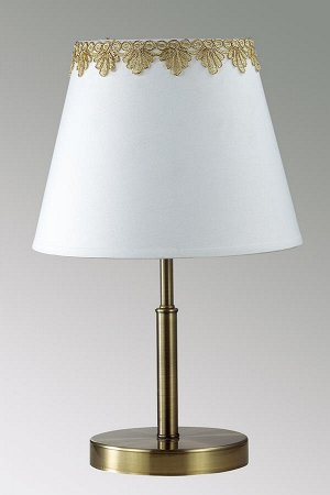 2998/1T LN16 025 бронзовый/декор. стекло/ткань Настольная лампа E14 40W 220V PLACIDA