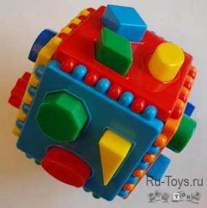 Логический куб со вставными деталями (Построй фигурки)            от            Игры Бэмби