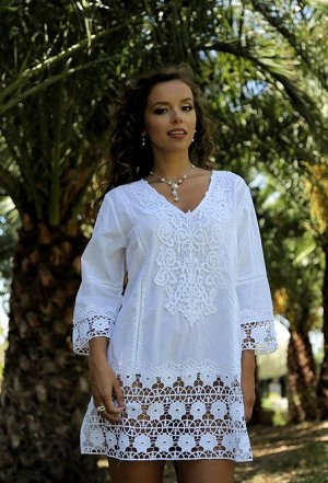 Туника 369 F-1c  Туника L,XL,2XL,3XL(4),
84 см, хлопок