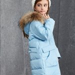 Пуховик с капюшоном цвет: АКВА